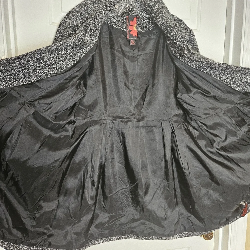 DEBBIE SHUCHAT COLLECTION WOMEN  CHARMING MID LONG TWEED COAT SIZE XL - Picture 4 of 16
